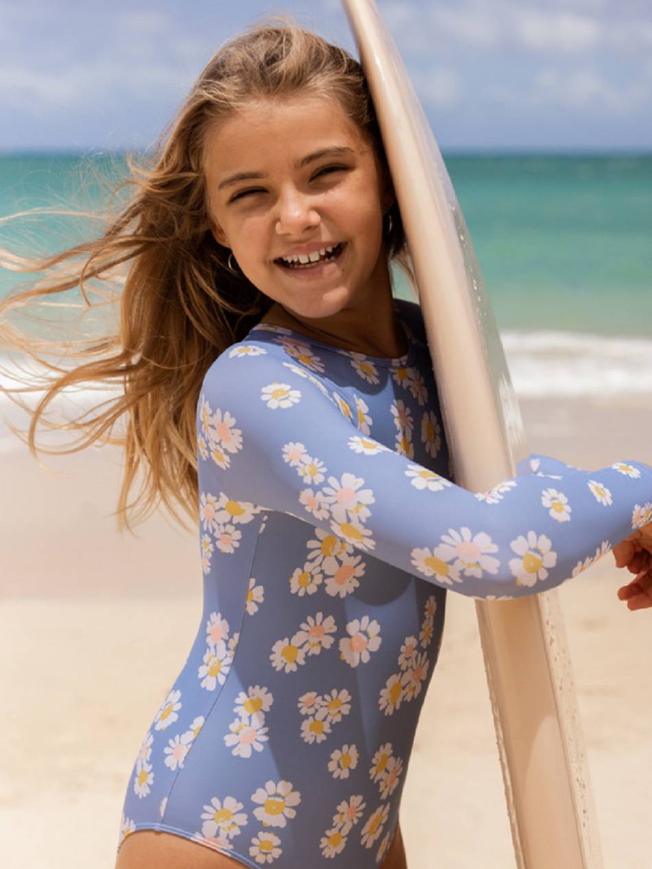 Kids\' Roxy Adventurous Beachy Girl Surf Blue | NZ_LW4892