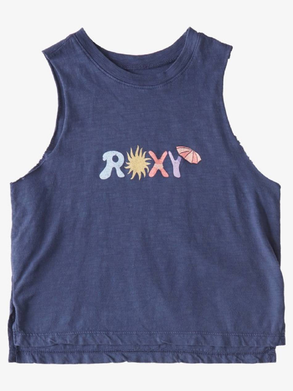 Kids\' Roxy Beach Muscle Tops Blue | NZ_LW3684