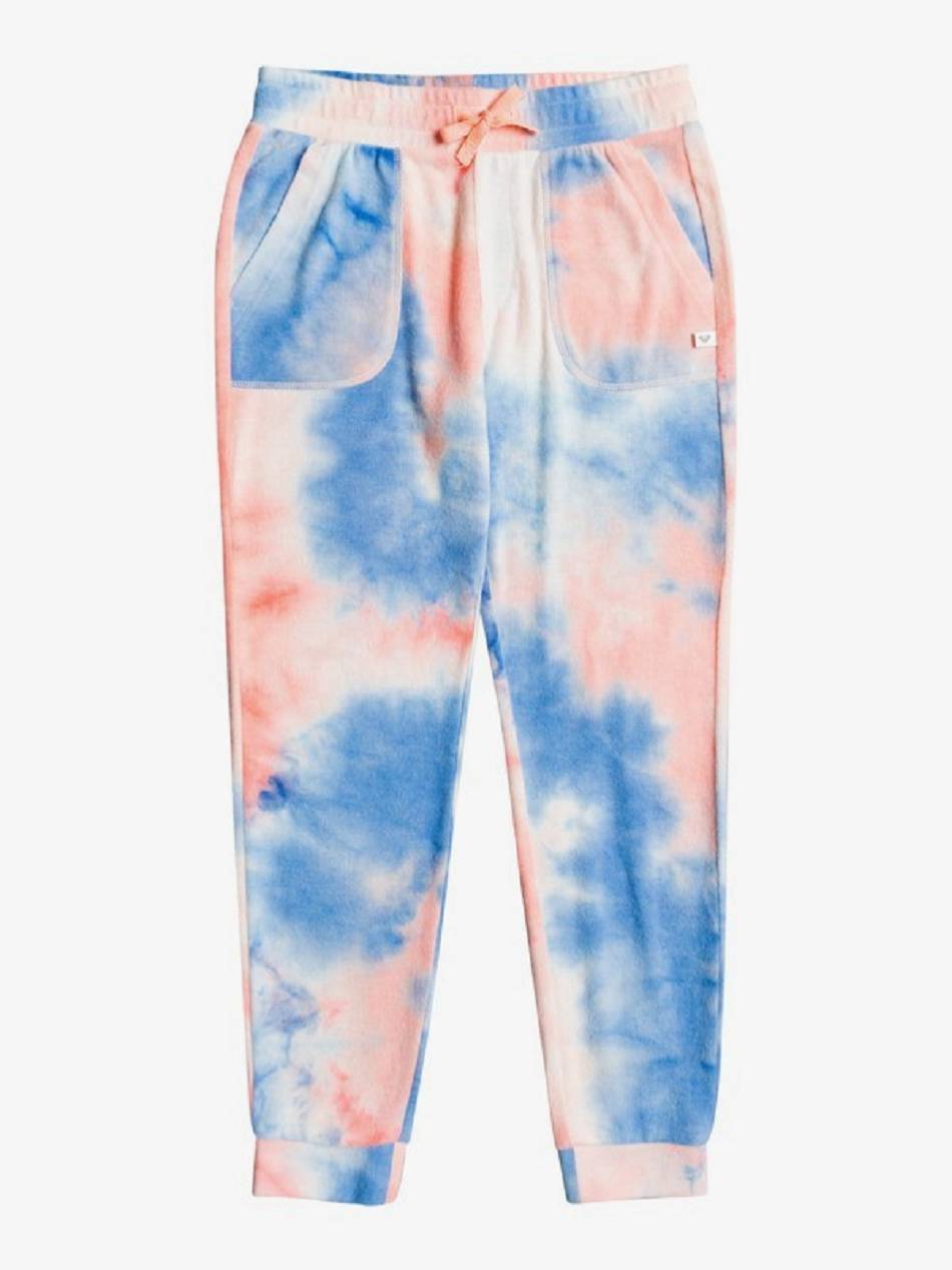 Kids\' Roxy Crazy Enough Tie-Dye Pants Coral | NZ_LW1311