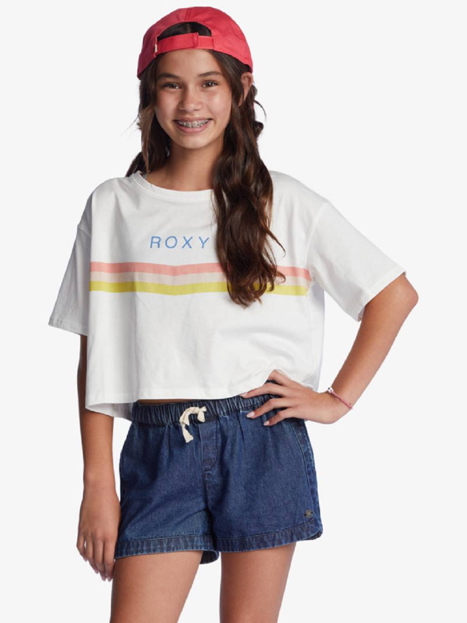 Kids\' Roxy Dooo It T-Shirt White | NZ_LW9000