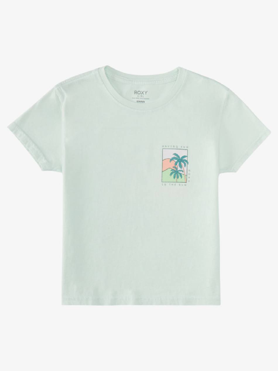 Kids\' Roxy Early Morning Boyfriend T-Shirt green | NZ_LW3705