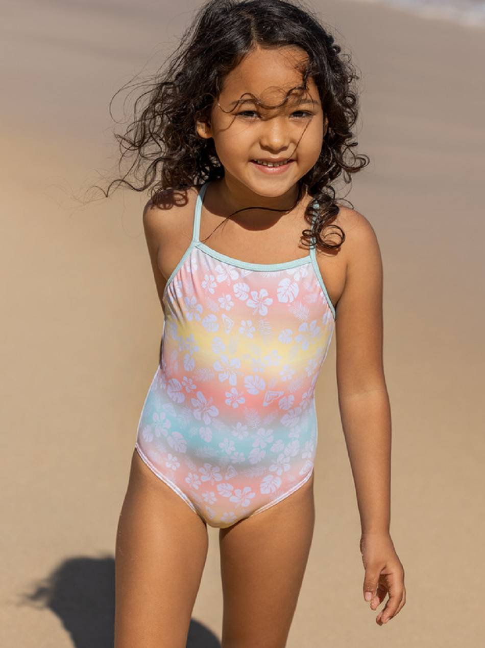 Kids\' Roxy Fairy Beach Swim blue Flower | NZ_LW3267