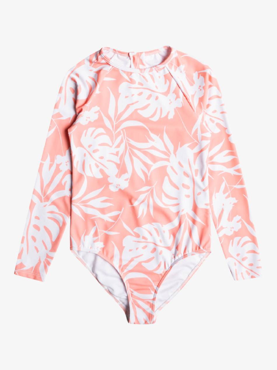 Kids\' Roxy Flowers Addict Surf Coral | NZ_LW9365