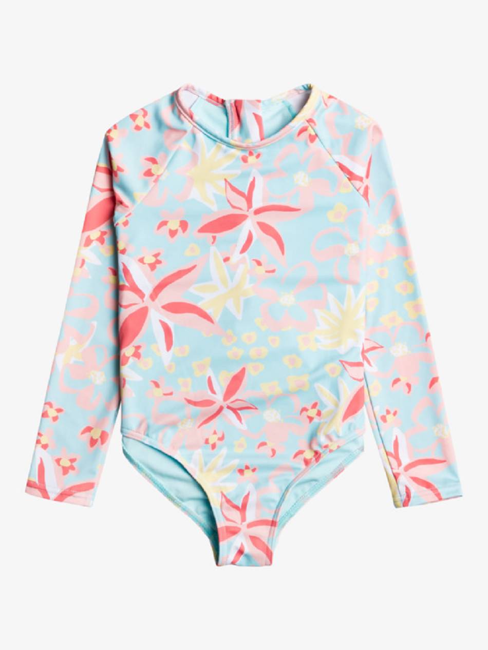 Kids\' Roxy Holiday Flower Swim Blue | NZ_LW8413