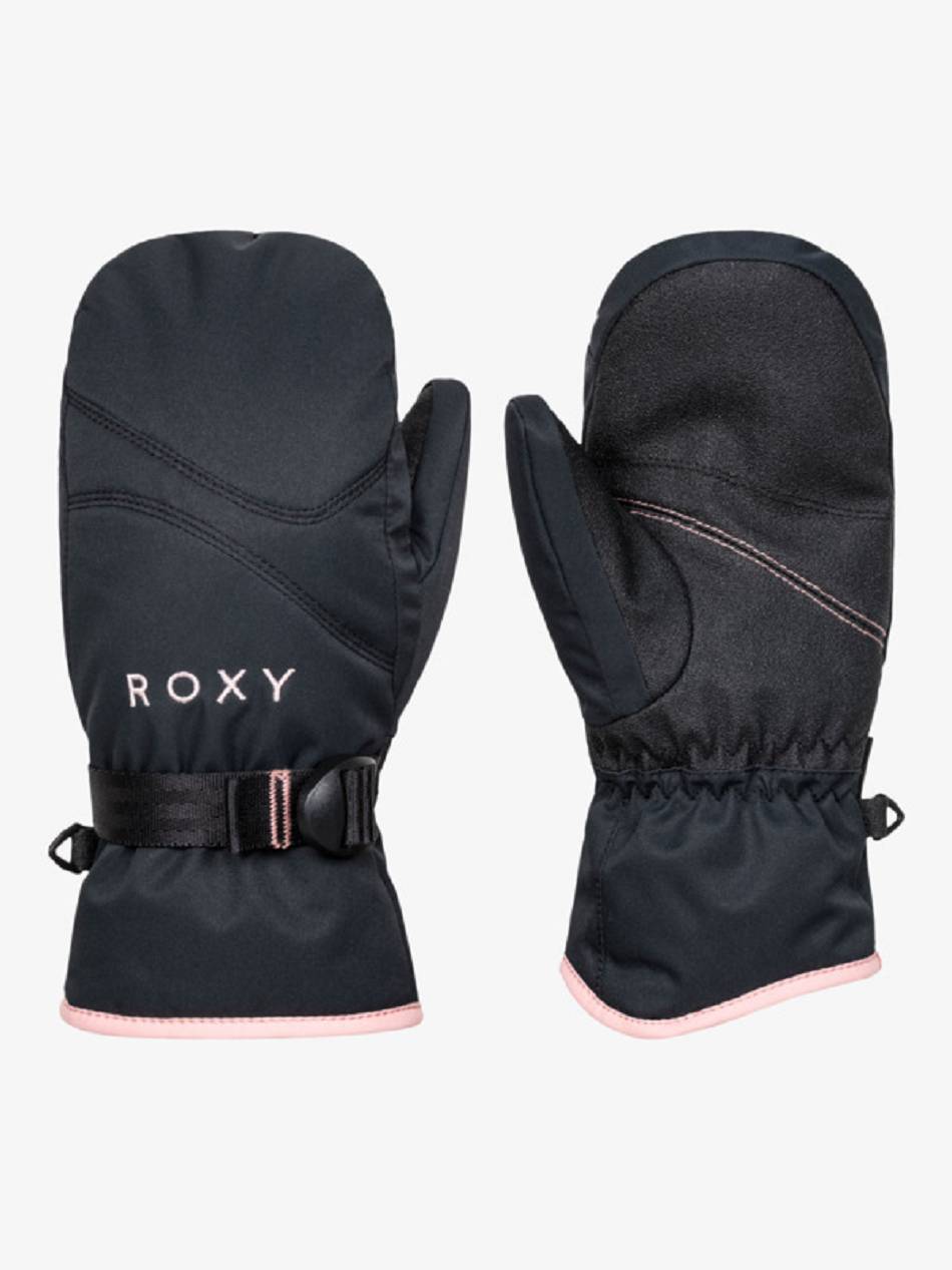 Kids\' Roxy Jetty Solid Gloves Black | NZ_LW8761