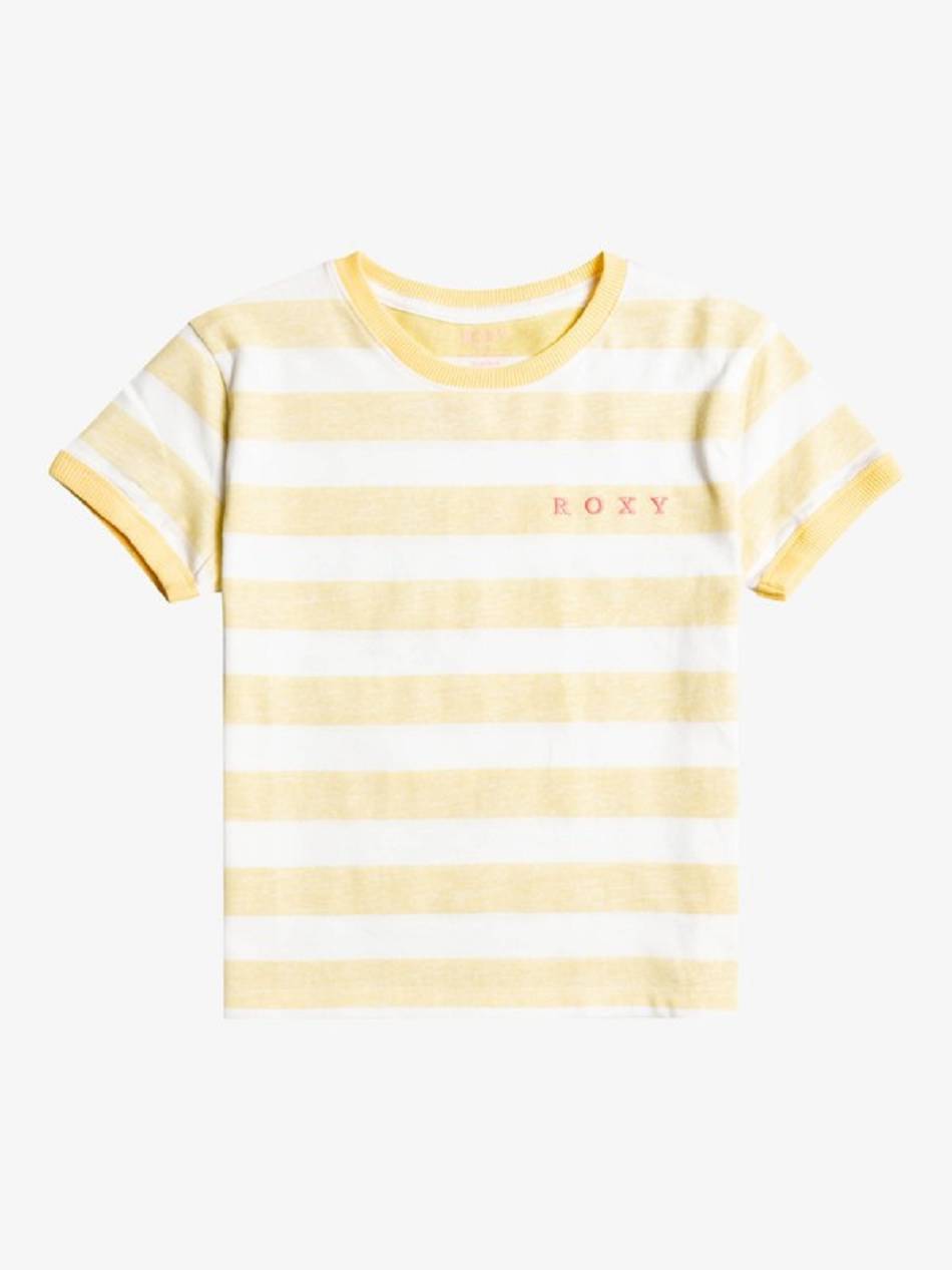 Kids\' Roxy Love Is On The Way Ringer T-Shirt yellow | NZ_LW2189