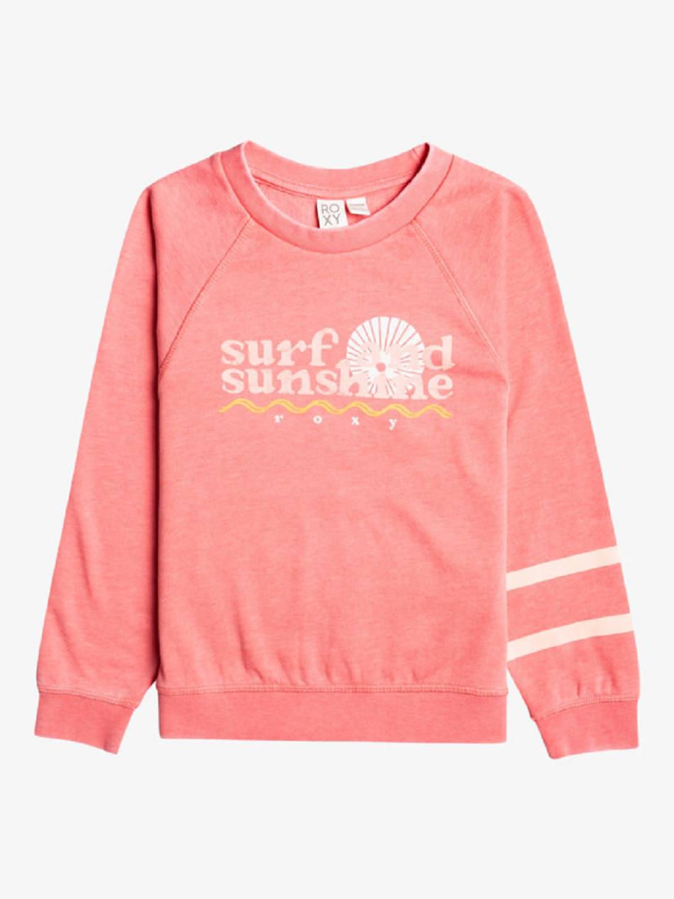 Kids\' Roxy Lucid Drea Out Sweatshirts Rose | NZ_LW4392