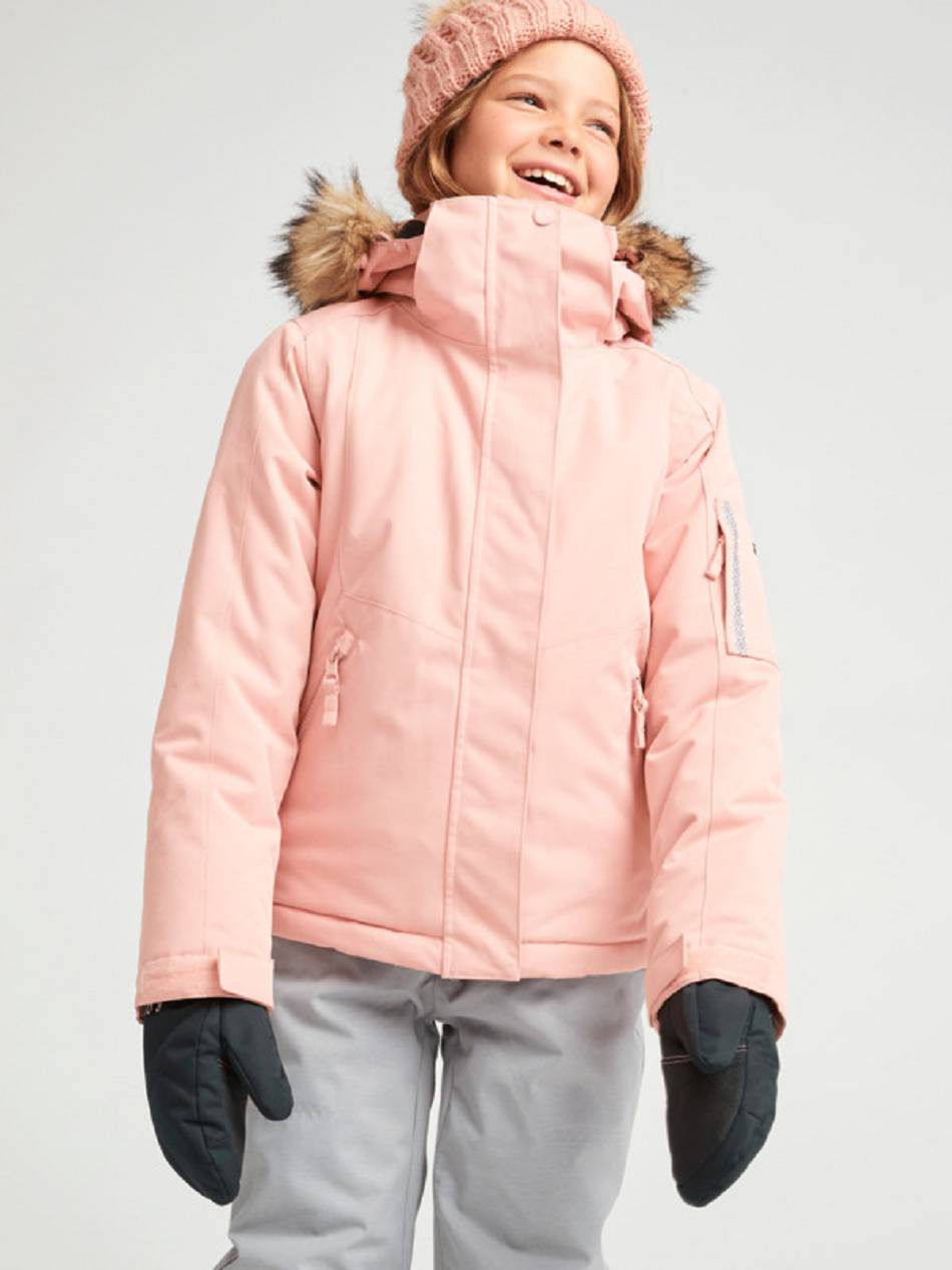 Kids\' Roxy Meade Girl Insulated Jackets Rose | NZ_LW2691