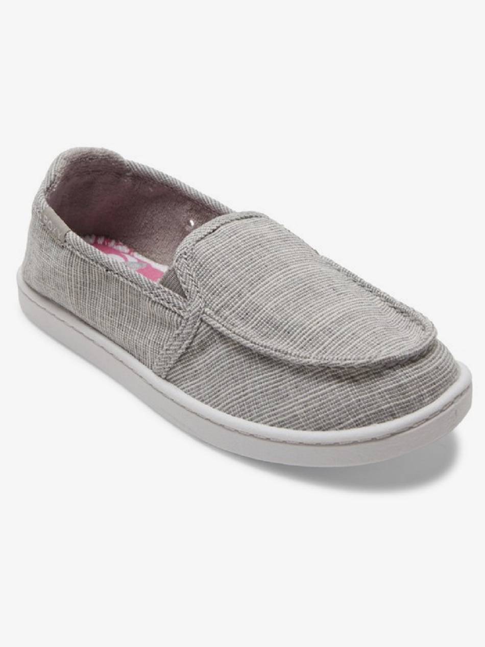 Kids\' Roxy Minnow Sneakers Grey / Pink | NZ_LW9897