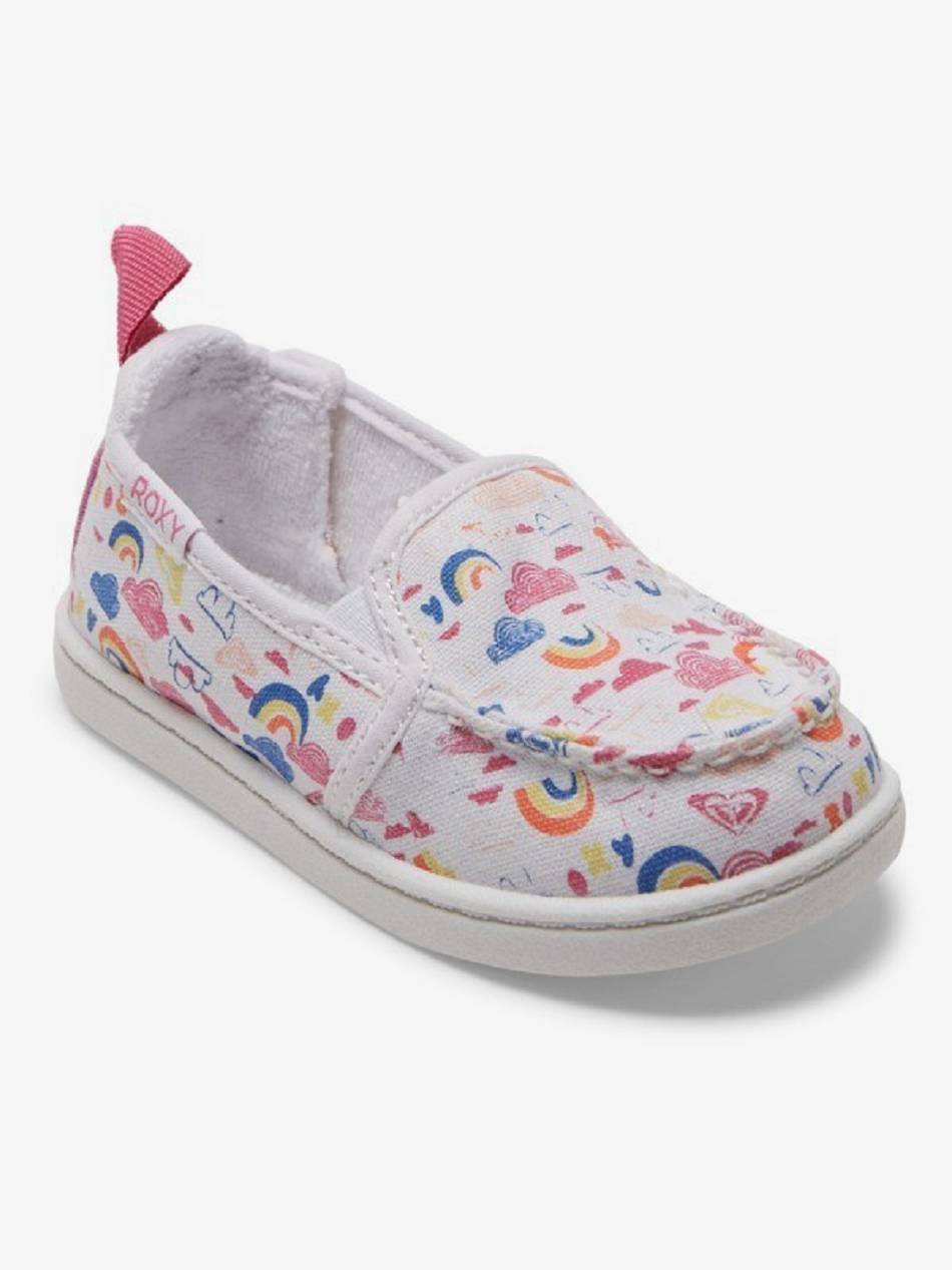 Kids\' Roxy Minnow Sneakers White / Multicolor | NZ_LW9040