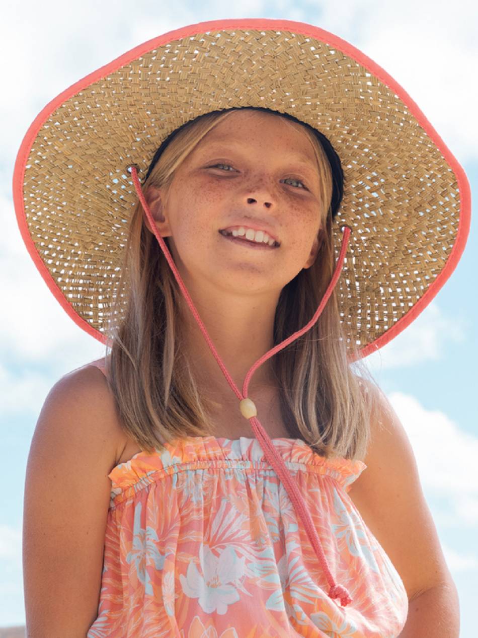 Kids\' Roxy Pina To My Colada Sun Hats pink | NZ_LW6338