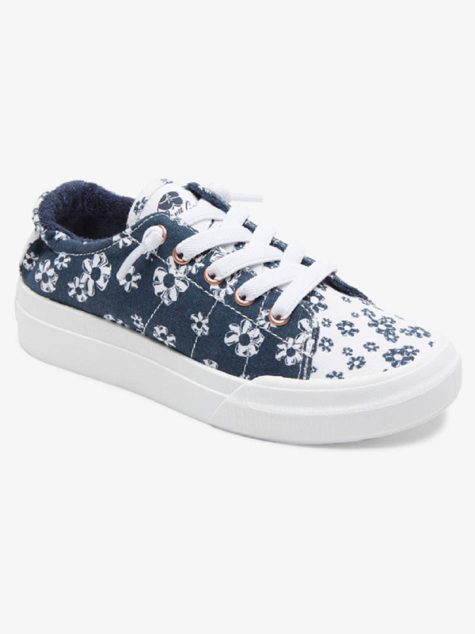 Kids\' Roxy Rae Sneakers Navy White | NZ_LW6441