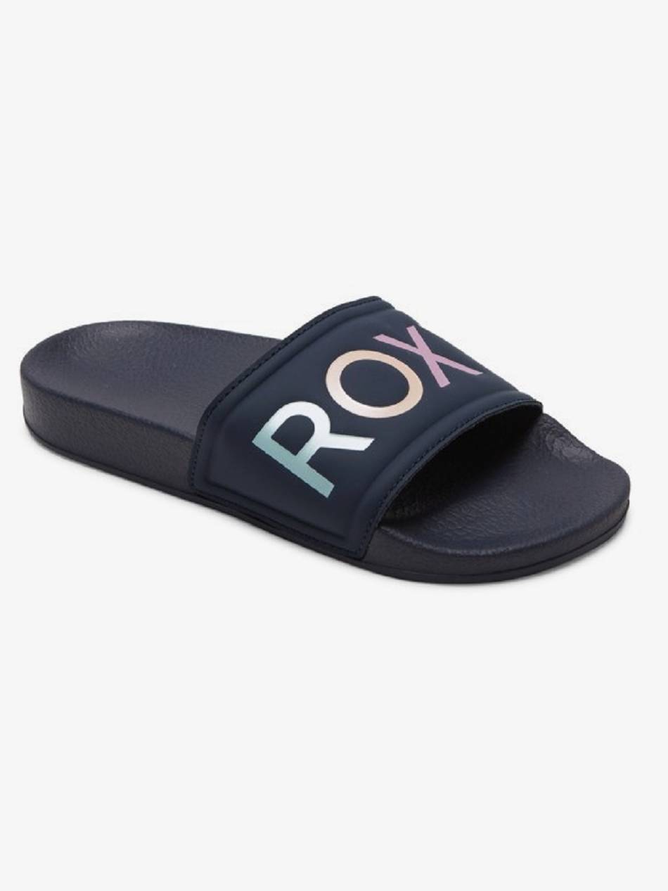 Kids\' Roxy Slippy Sandals Navy | NZ_LW8300