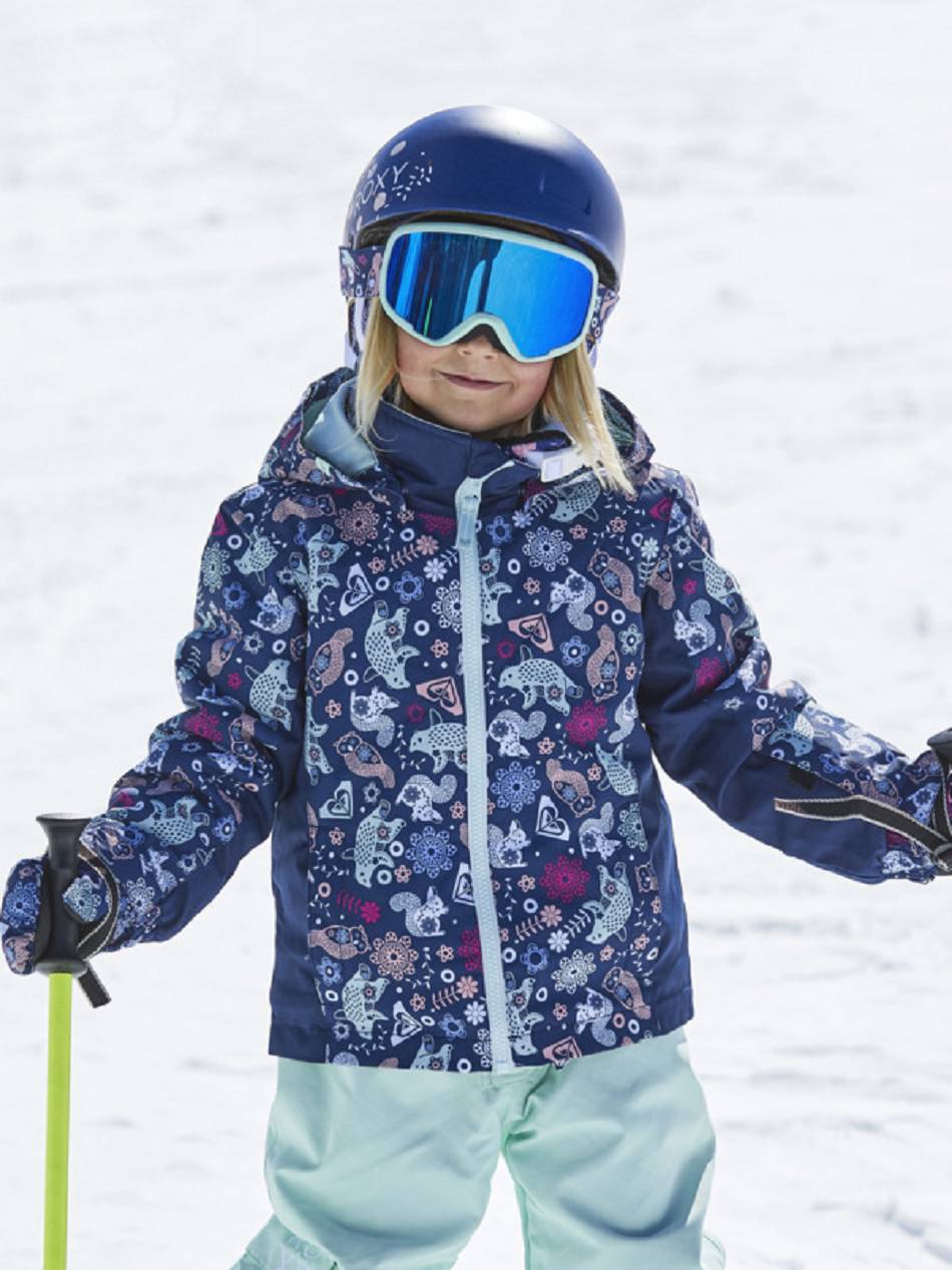 Kids\' Roxy Snowy Tale Insulated Jackets Blue | NZ_LW5073