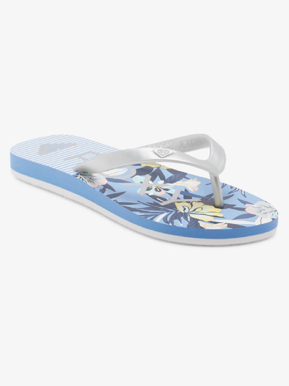 Kids\' Roxy Tahiti Sandals Blue / Grey | NZ_LW1604