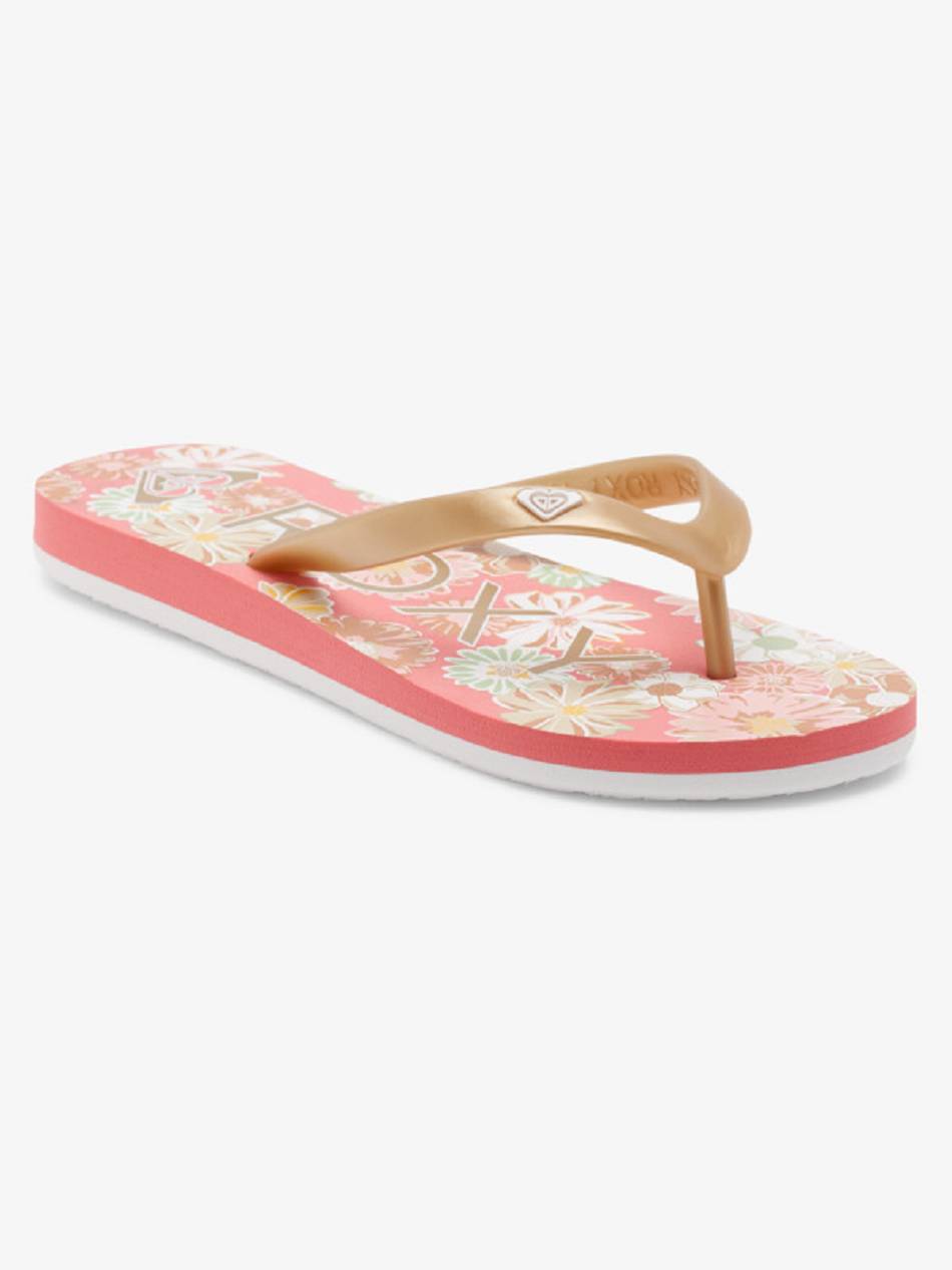 Kids\' Roxy Tahiti Sandals Red / Gold | NZ_LW5282