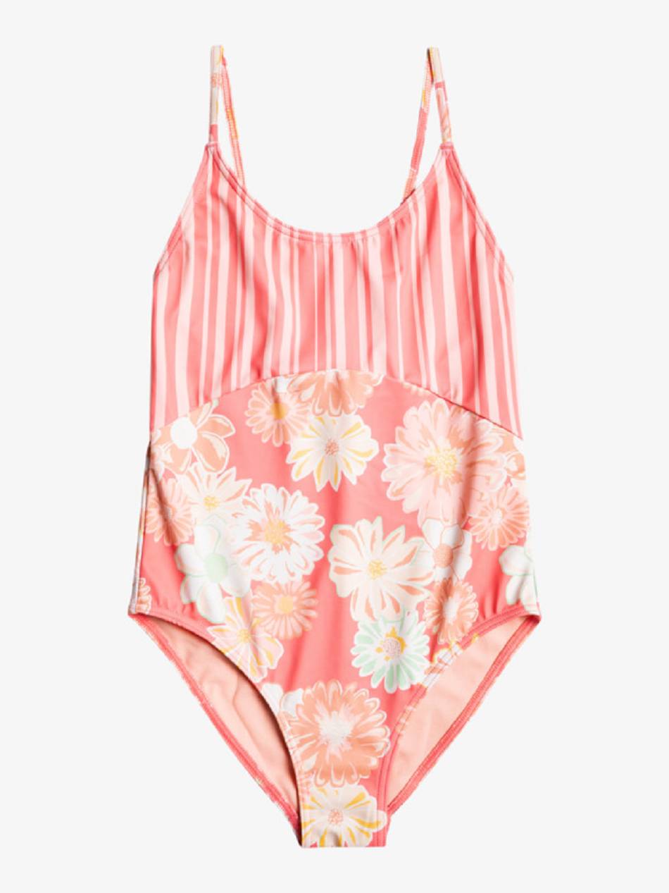 Kids\' Roxy Vintage Mood Story Swim Rose | NZ_LW8676