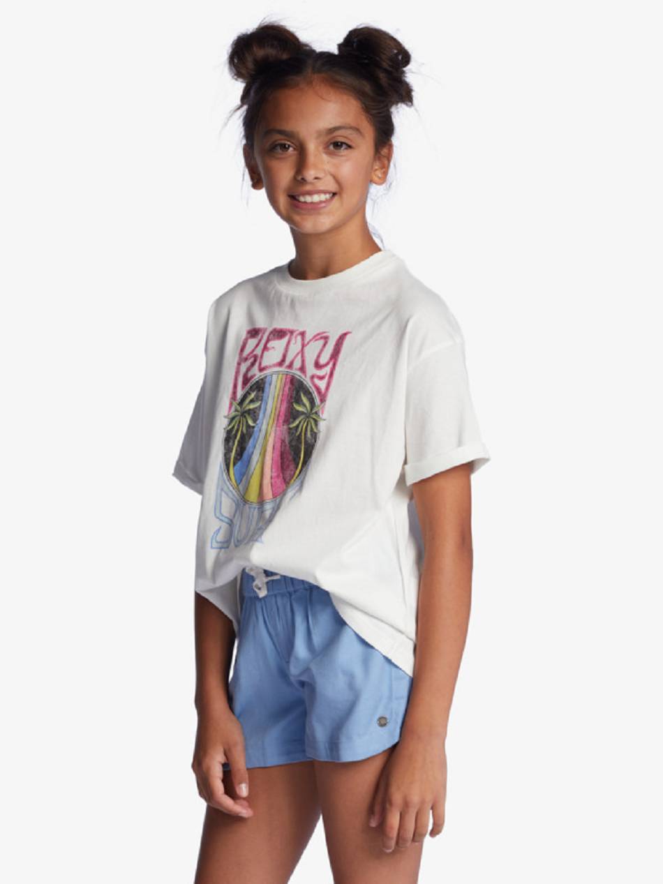 Kids\' Roxy Younger Now Oversized T-Shirt White | NZ_LW3372