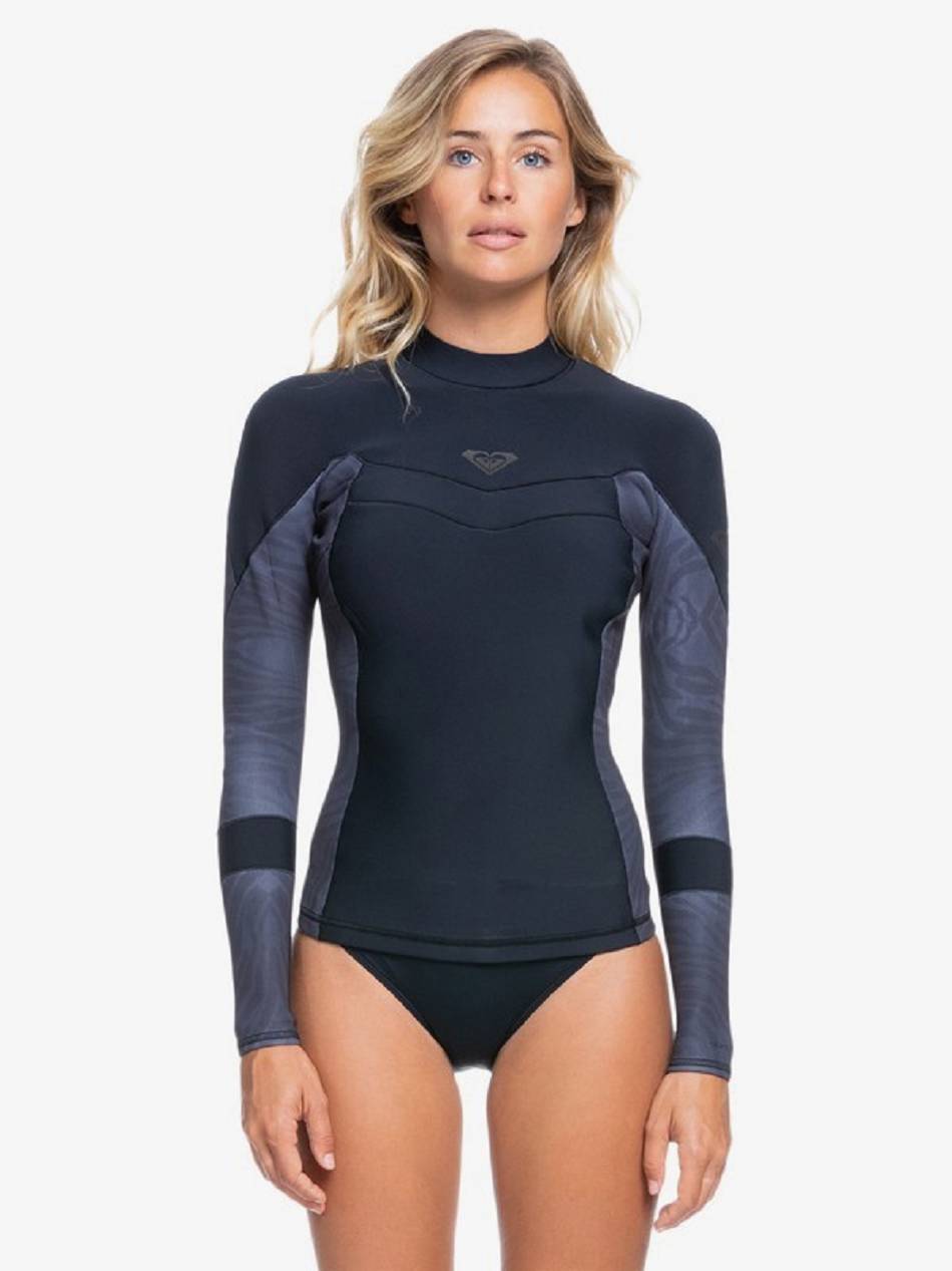 Women\'s Roxy 1mm Syncro Wetsuits Black | NZ_LW7171