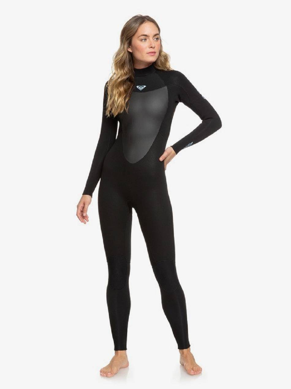 Women\'s Roxy 3/2mm Prologue Back Wetsuits Black | NZ_LW3798