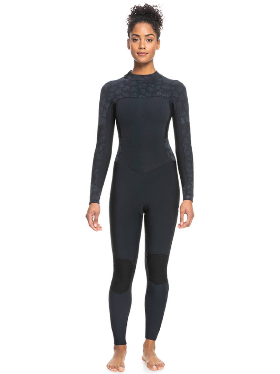 Women\'s Roxy 4/3mm Swell Series Back Wetsuits Black | NZ_LW1761