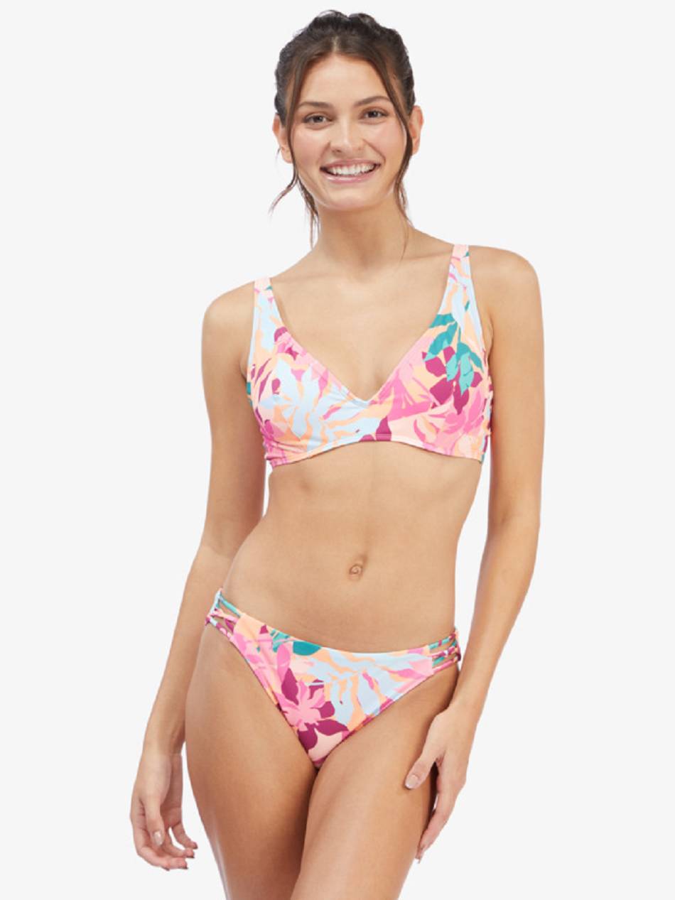 Women\'s Roxy Active Underwired Bikinis pink flower | NZ_LW8270