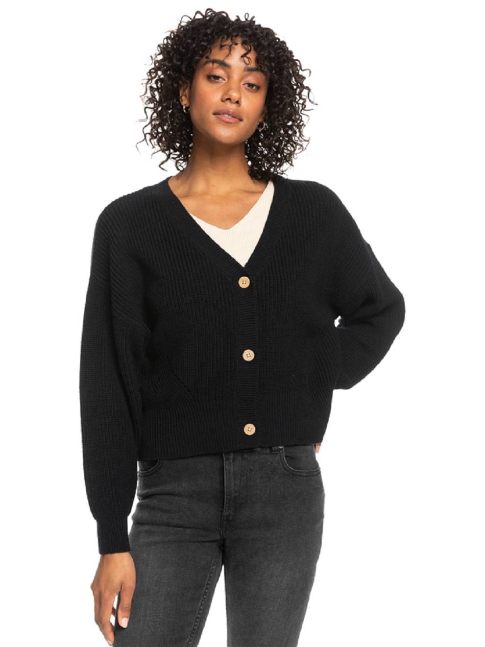 Women\'s Roxy Amazing Hours Cardigan Essentials Dark Grey | NZ_LW2675