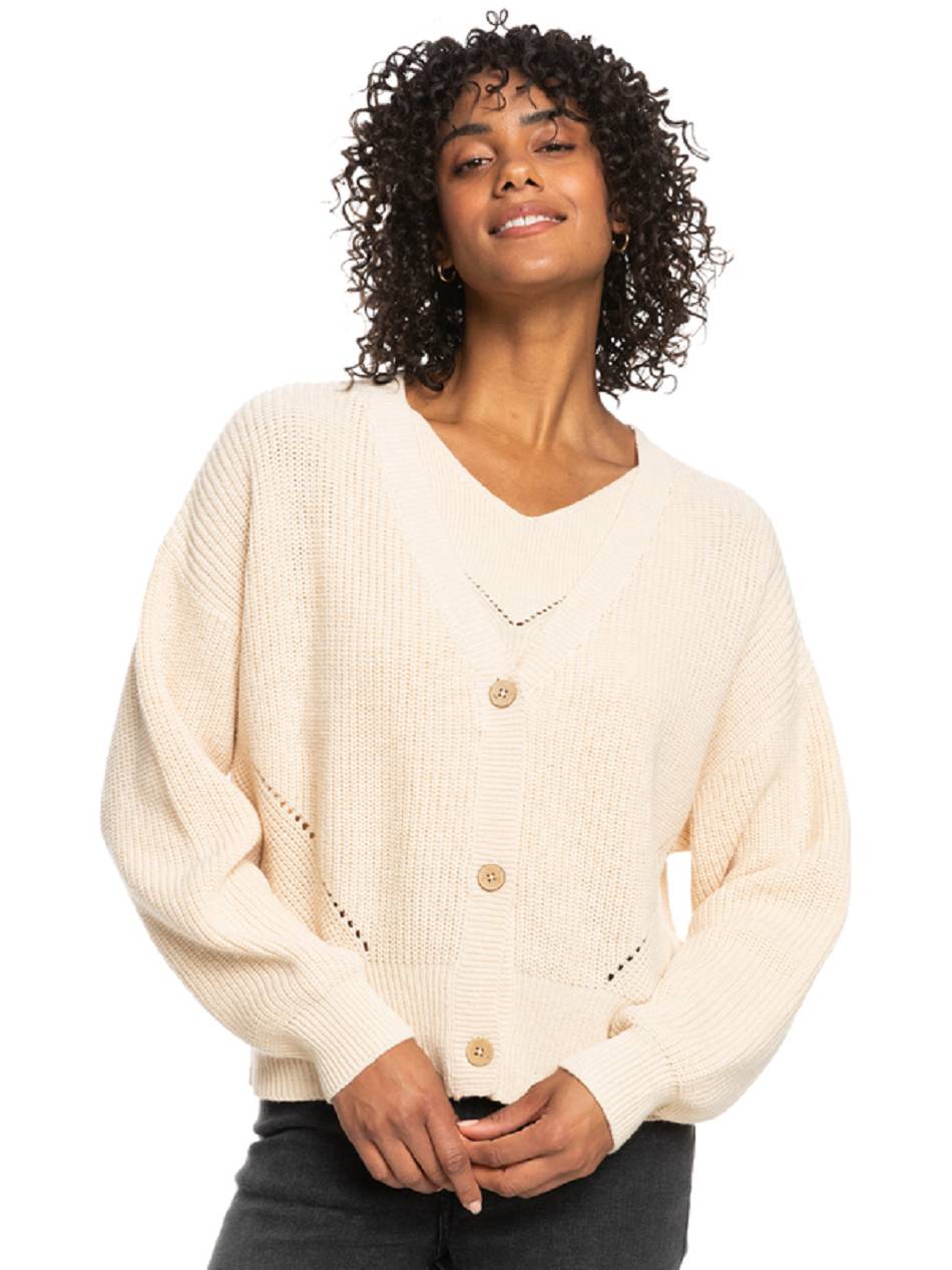 Women\'s Roxy Amazing Hours Cardigan Essentials Beige | NZ_LW4506