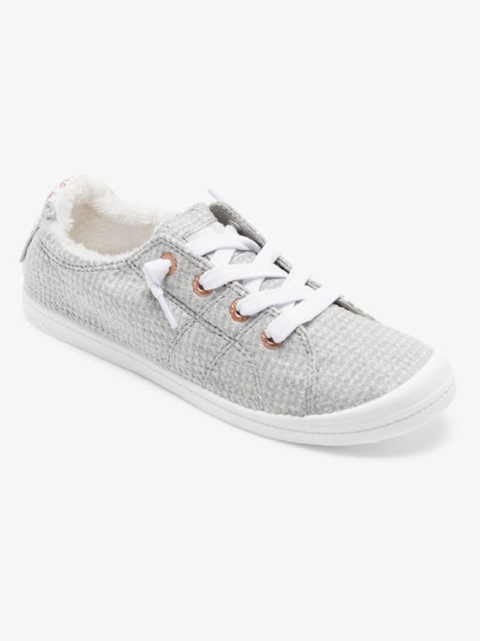 Women\'s Roxy Bayshore Faux Fur-Lined Sneakers grey | NZ_LW2803