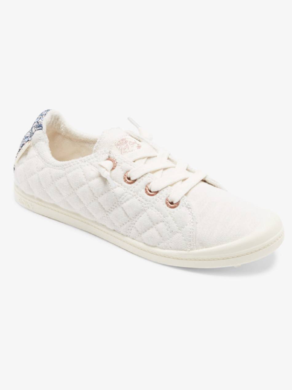 Women\'s Roxy Bayshore Sneakers White / White / Blue | NZ_LW7235