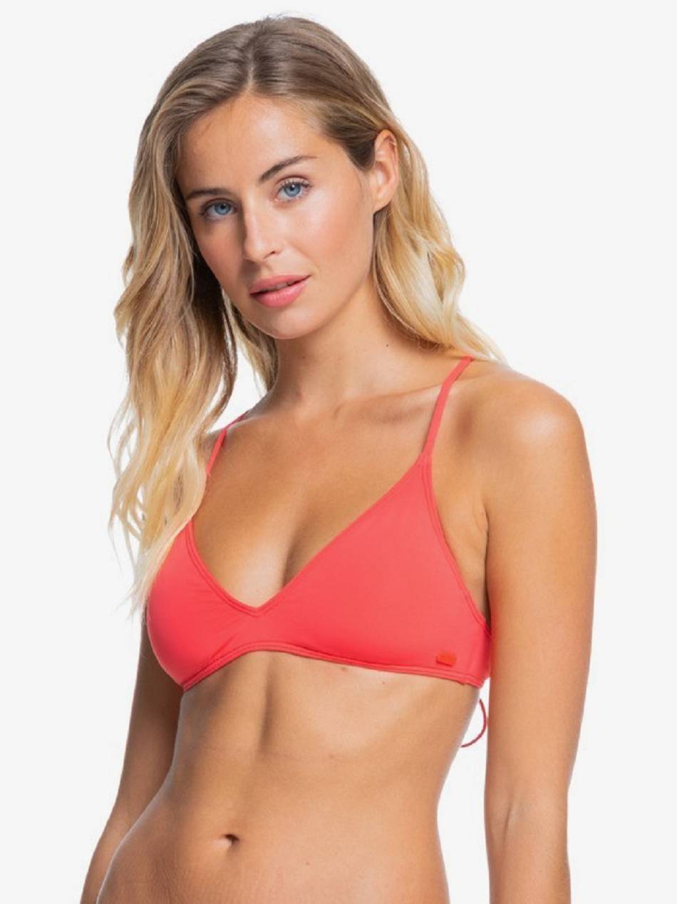 Women\'s Roxy Beach Classics Athletic Bikini Tops Red | NZ_LW8315