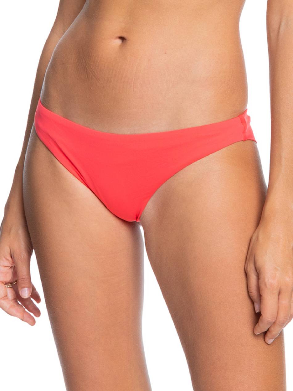 Women\'s Roxy Beach Classics Cheeky Solid Bikini Bottoms Red | NZ_LW8552