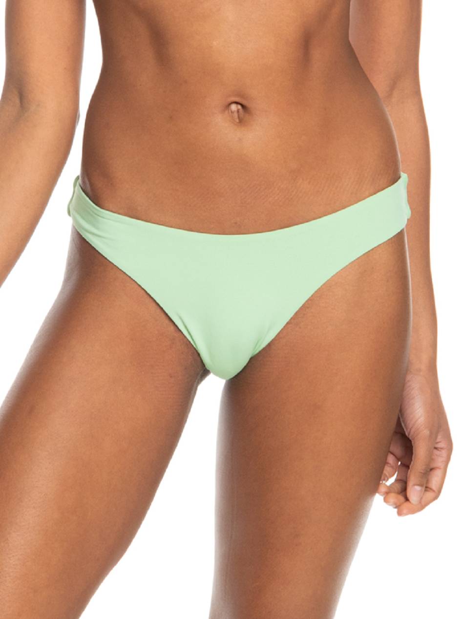 Women\'s Roxy Beach Classics High-Leg Solid Bikini Bottoms green | NZ_LW6038