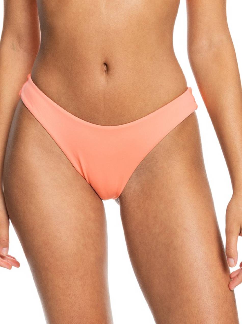 Women\'s Roxy Beach Classics High-Leg Solid Bikini Bottoms Coral | NZ_LW6418