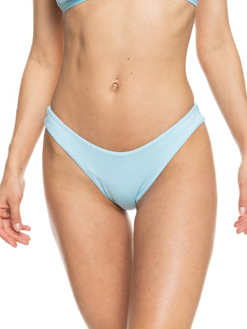 Women\'s Roxy Beach Classics High-Leg Solid Bikini Bottoms Blue | NZ_LW6481