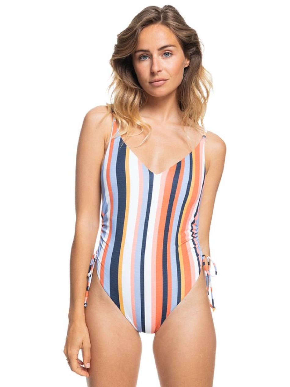 Women\'s Roxy Beach Classics One Pieces Indigo Stripes | NZ_LW2677