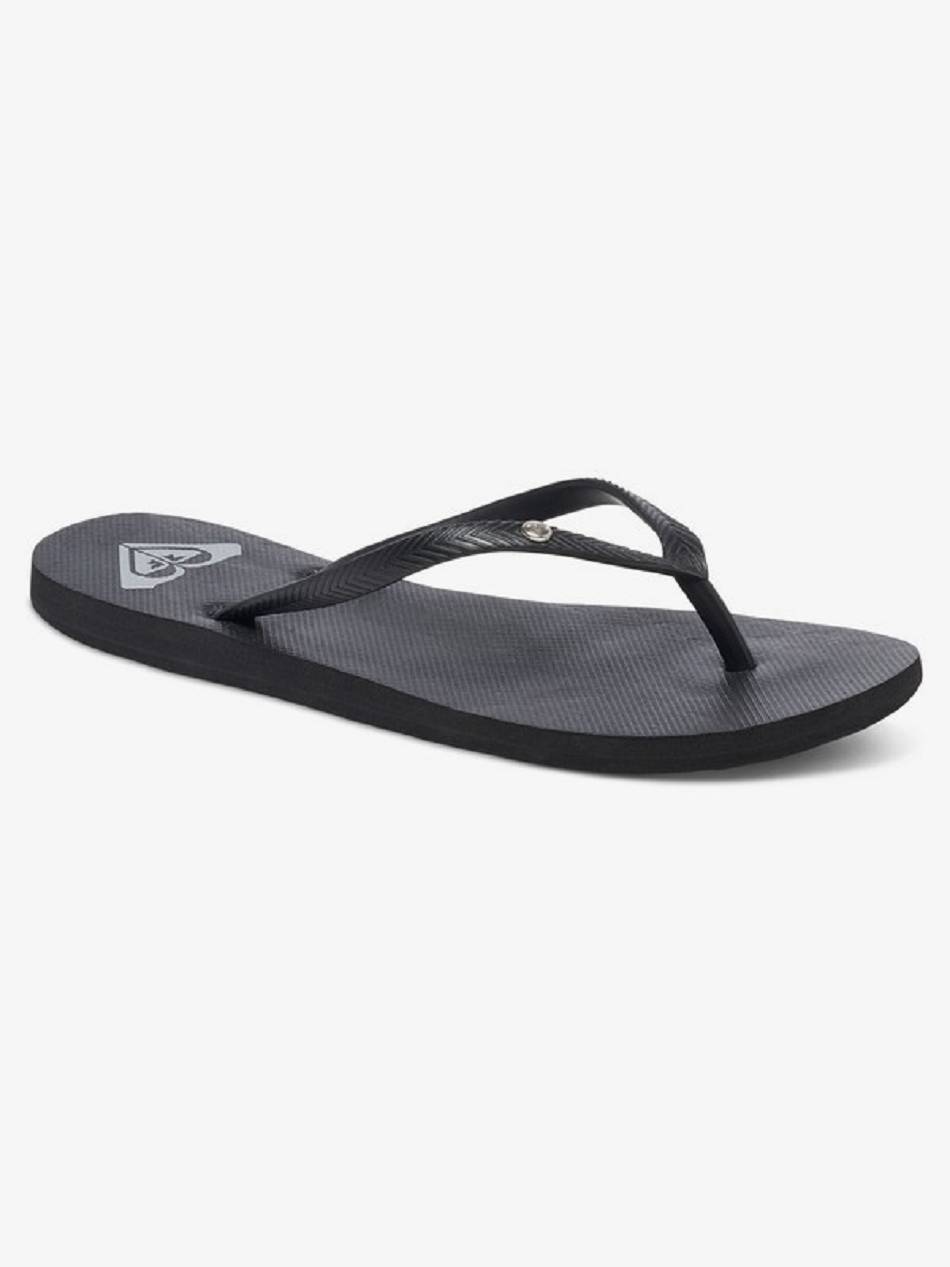 Women\'s Roxy Bermuda Flip Flops Black | NZ_LW6135