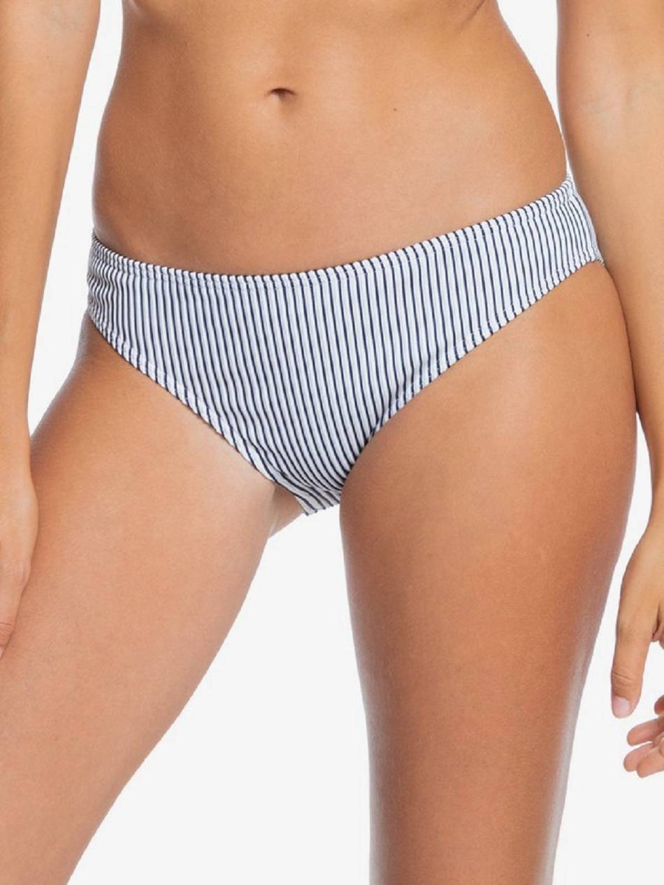 Women\'s Roxy Bico Mind Of Freedom Full Bikini Bottoms Indigo Stripes | NZ_LW4653