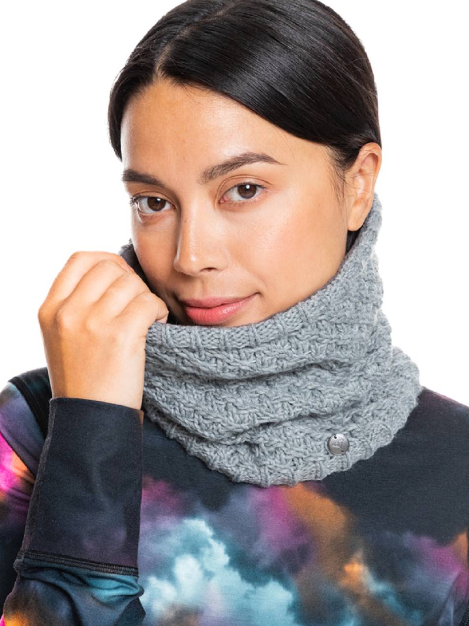 Women\'s Roxy Blizzard Neck Warmer Scarves grey | NZ_LW1895