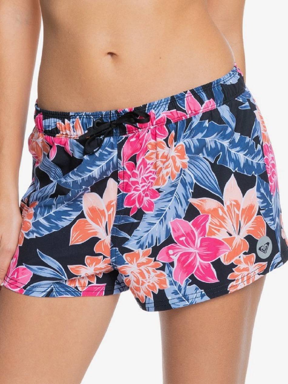 Women\'s Roxy Boardshort Boardshorts Dark Grey flower | NZ_LW2307