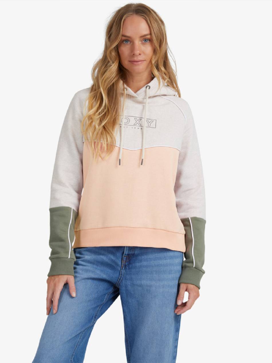 Women\'s Roxy Borderline Hoodies Beige | NZ_LW1801