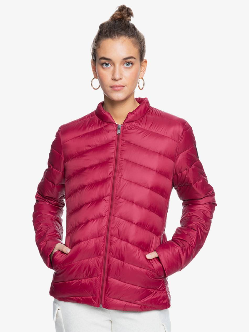 Women\'s Roxy Coast Road Puffy Jackets Red | NZ_LW6477