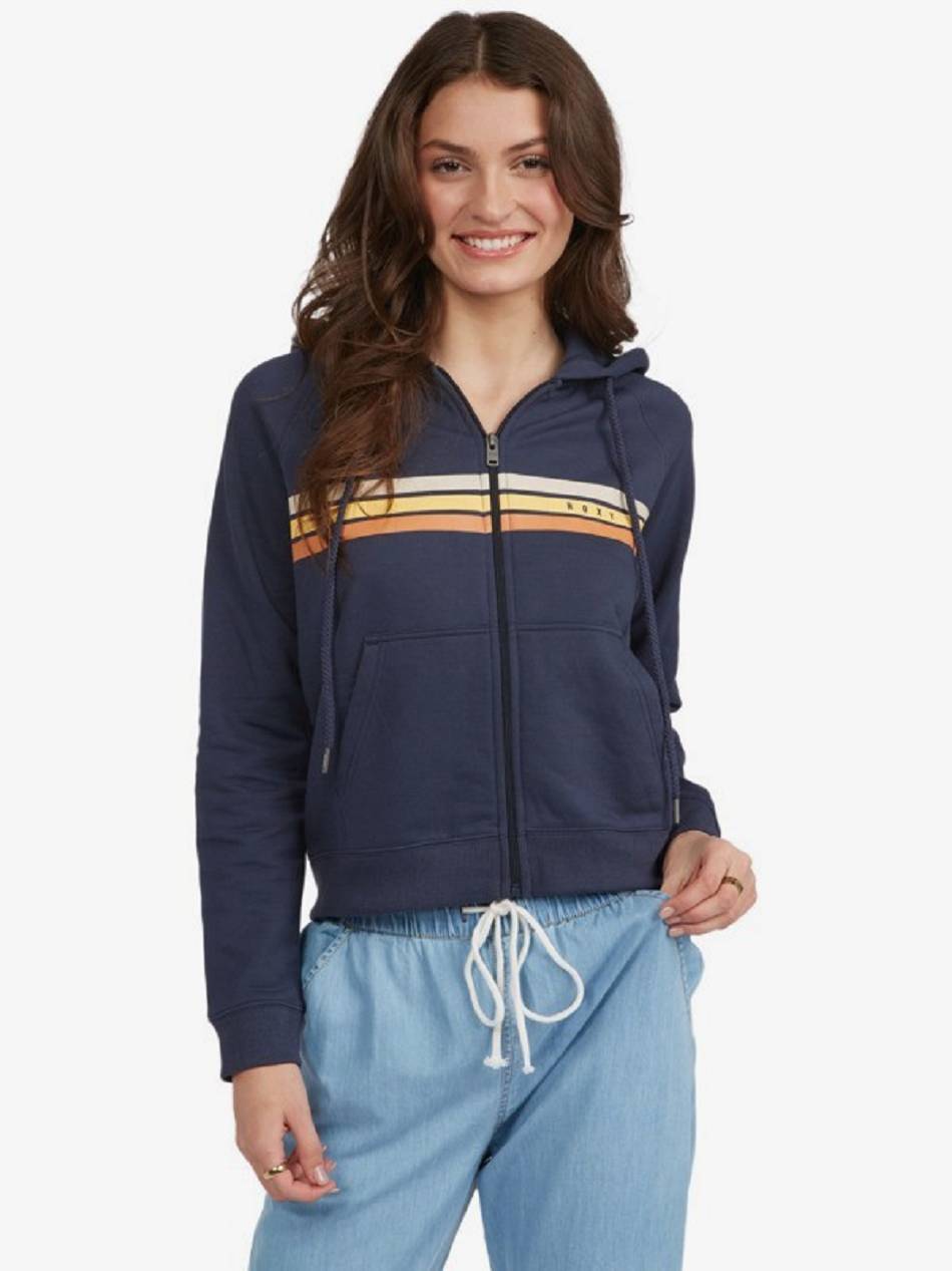 Women\'s Roxy Easy Evening Oversized Hoodies Indigo | NZ_LW8815