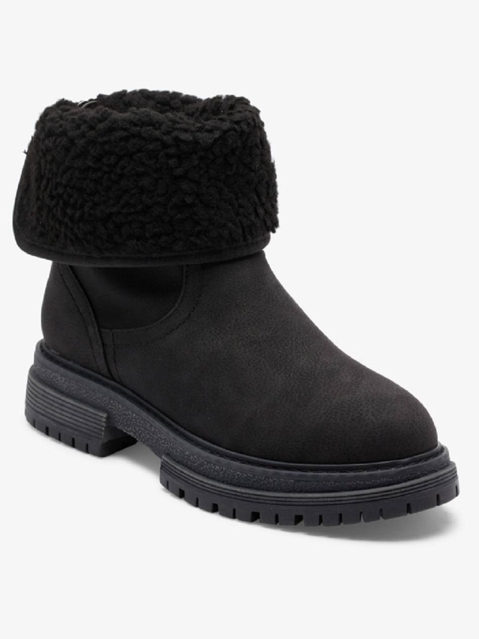 Women\'s Roxy Fall Slip-On Boots Black | NZ_LW6711