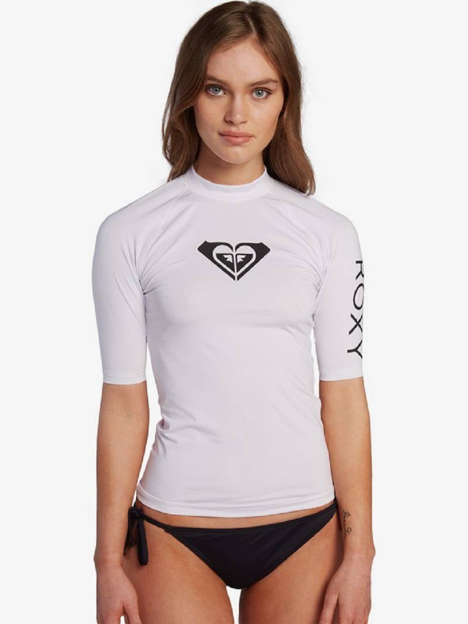 Women\'s Roxy Florida Whole Hearted Rashguards White | NZ_LW1643