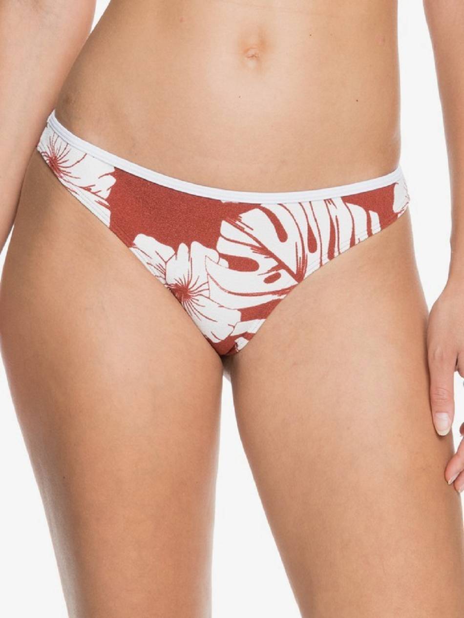 Women\'s Roxy Garden Trip Mini Bikinis red flower | NZ_LW8333