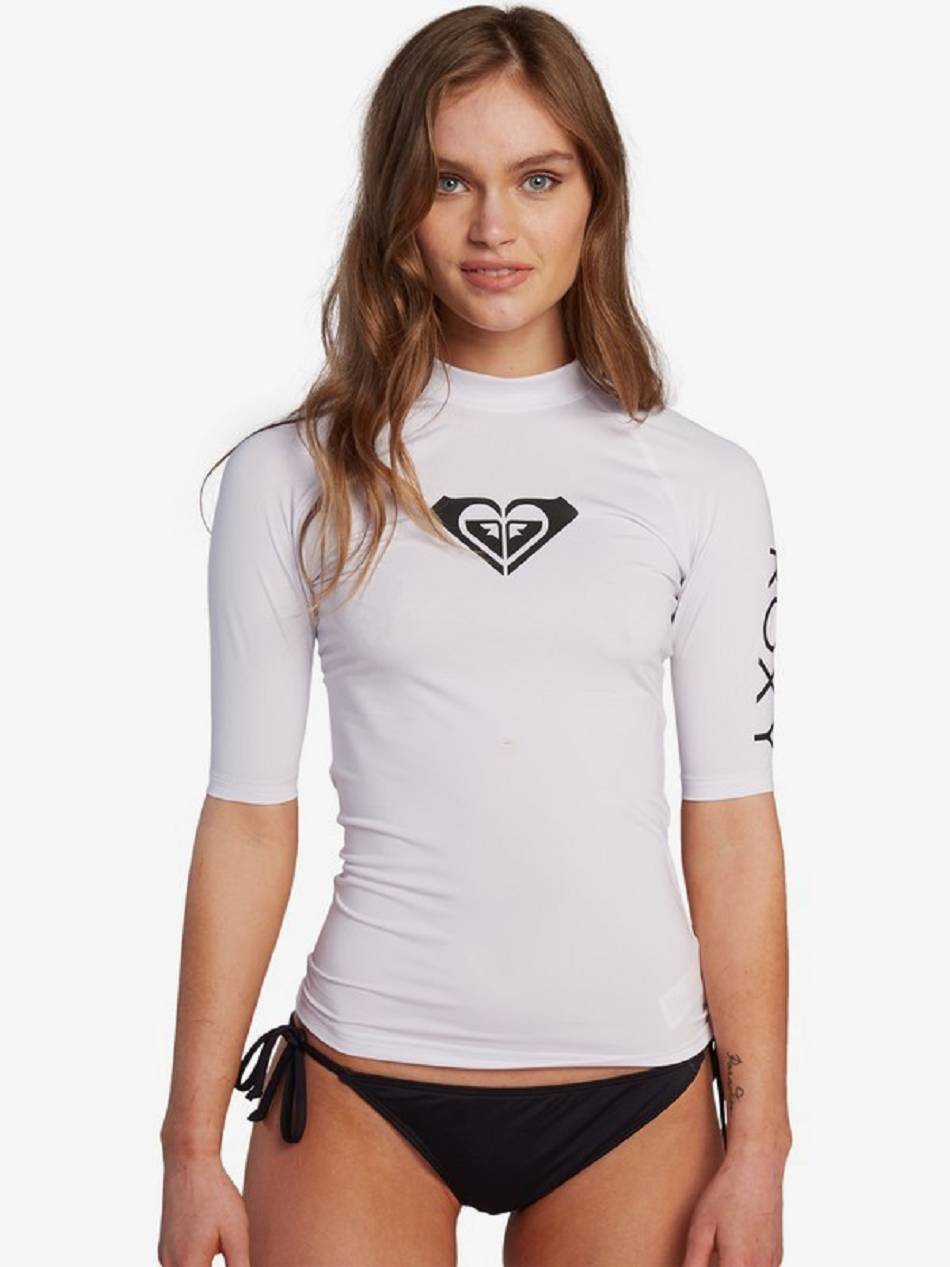 Women\'s Roxy Hawaii Whole Hearted Rashguards White | NZ_LW2021