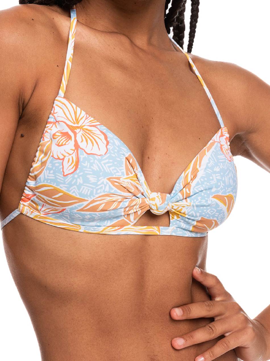 Women\'s Roxy Island In The Sun Bralette Bikinis blue Flower | NZ_LW9631