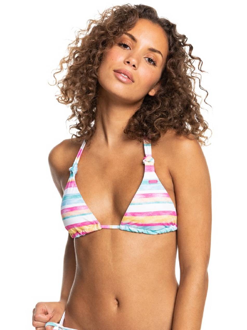 Women\'s Roxy Island In The Sun Triangle Bikini Tops Multicolor Stripes | NZ_LW2875