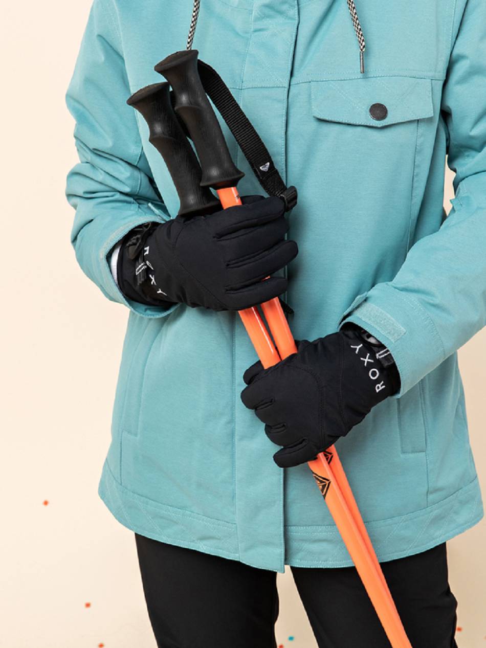 Women\'s Roxy Jetty Insulated Gloves Black | NZ_LW4667